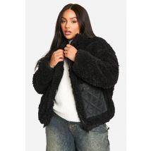 Grande Taille - Veste En Polaire - Noir - 44, Noir