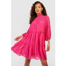 Robe Babydoll Froncée - Rose - 36, Rose