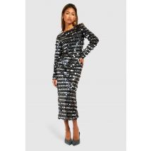 Robe Longue Pailletée - Noir - 42, Noir