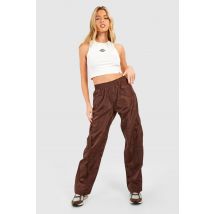 Pantalon Cargo À Poches - Marron Chocolat - 44, Marron Chocolat