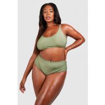 Grande Taille - Haut De Maillot Court - Mix & Match - Vert Kaki - 56, Vert Kaki