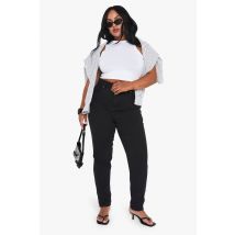 Grande Taille - Jean Mom Taille Haute - Noir Délavé - 46, Noir Délavé