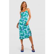 Robe Nuisette Mi-Longue Fleurie - Bleu - M, Bleu