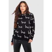 "Tall" - Pull Court En Jacquard - Noir - S, Noir