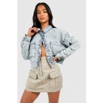 "Petite" - Chemise Courte Délavée - Bleu - M/L, Bleu