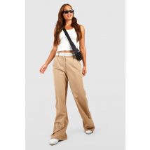 "Tall" - Pantalon Large De Tailleur - Marron Camel - 44, Marron Camel