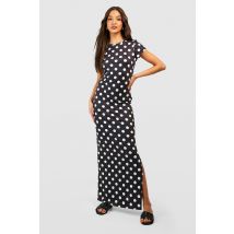 Robe Longue À Pois - Noir - 44, Noir