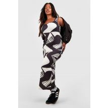 Grande Taille - Robe Longue Imprimée En Jersey - Noir - 44, Noir