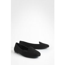 Ballerines Basiques - Pointure Large - Noir - 38, Noir
