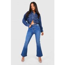 "Petite" - Jean Flare Skinny Taille Haute - Bleu - 34, Bleu