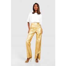 Pantalon À Fentes - Jaune Or - 38, Jaune Or