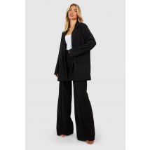 Pantalon Large En Crêpe - Noir - 42, Noir