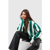 Chemise À Rayures Larges - Vert - 34, Vert
