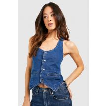 "Tall" - Gilet Sans Manches Boutonné - Bleu - 40, Bleu
