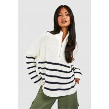 Pull À Col Zippé - Blanc - M, Blanc