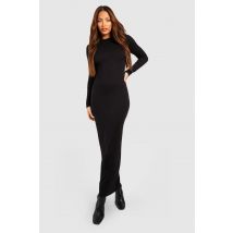 "Tall" - Robe Longue Basique À Manches Longues - Noir - 40, Noir