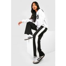 Pantalon En Tissu Crêpe Taille Haute - Noir - 40, Noir