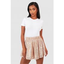 "Petite" - Short Pailleté - Jaune Or - 34, Jaune Or