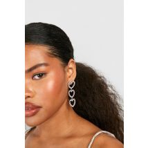 Créoles Cœur - Gris - Argent - One Size, Gris - Argent