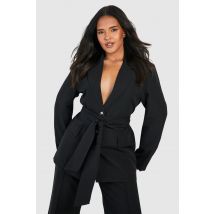 Grande Taille - Blazer Noué - Noir - 44, Noir