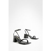 Chaussures À Bout Carré Et Talon Carré - Noir - 38, Noir
