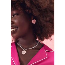 Barbie - Boucles D'Oreilles Cœur - Rose - One Size, Rose