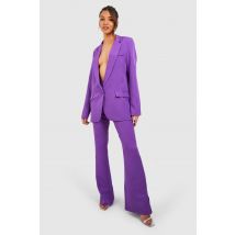 Pantalon Flare Fendu - Violet - 38, Violet