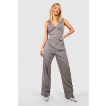Combinaison Asymétrique Habillée - Gris Anthracite - 36, Gris Anthracite