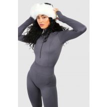 Body De Ski Côtelé Premium - Gris - S, Gris