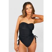 Maillot De Bain Froncé - Noir - 34, Noir