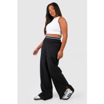 Grande Taille - Pantalon Large À Taille Élastiquée - Noir - 50, Noir