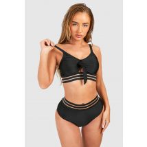 Bikini Avec Bas Taille Haute - Noir - 40, Noir