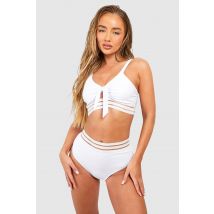 Bikini Avec Bas Taille Haute - Blanc - 44, Blanc