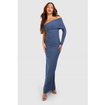 "Tall" - Robe Longue Asymétrique Premium - Bleu Pétrole - 40, Bleu Pétrole