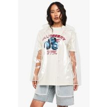 Imperméable À Bordures En Perle - Blanc - S/M, Blanc