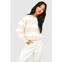 Pull À Rayures - Marron Camel - M/L, Marron Camel
