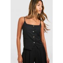 Gilet À Bouton Contrastant - Noir - 36, Noir
