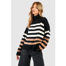 Pull À Rayures - Noir - S/M, Noir