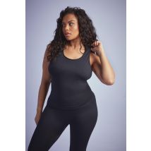 Grande Taille - Top Dos Nageur Sans Coutures - Noir - 52, Noir