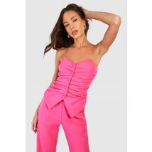 Gilet De Costume Froncé Sans Manches - Rose - 36, Rose