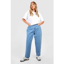 Grande Taille - Jean Mom Basique Taille Haute - Bleu Clair - 44, Bleu Clair