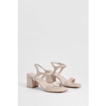 Chaussures À Petit Talon Carré - Pointure Large - Nude - 36, Nude