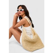 Sac De Plage En Paille - Blanc - One Size, Blanc