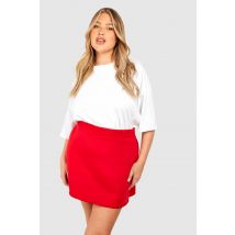 Grande Taille - Jupe Patineuse En Néoprène - Rouge - 56, Rouge