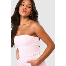 Top Bandeau En Crochet - Rose - 40, Rose