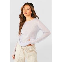 Pull En Maille Fine - Bleu - M, Bleu