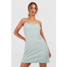 Robe De Nuit À Bretelles - Vert Mastic - 38, Vert Mastic