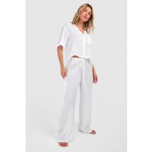 Pantalon De Plage Cargo - Blanc - L, Blanc