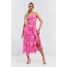 Robe Nuisette Longue Fleurie - Rose - 38, Rose