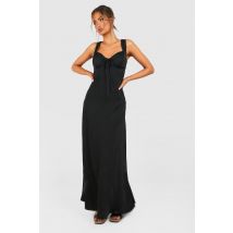 Robe Nuisette Satinée - Noir - 42, Noir